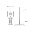 MULTIBRACKETS Padlóállvány, M Display Stand 180 Single Silver w. Floorbase (24-65