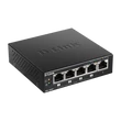 D-LINK Switch 5x1000Mbps (4xPOE+) Fémházas Asztali, DGS-1005P/E