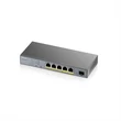 ZYXEL Switch 5x1000Mbps (5xPOE) + 1xGigabit SFP Menedzselhető, GS1350-6HP-EU0101F