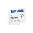 SAMSUNG Memóriakártya, PRO Endurance microSD kártya 32GB, CLASS 10, UHS-I (SDR104), + SD Adapter, R100/W30