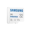 SAMSUNG Memóriakártya, PRO Endurance microSD kártya 32GB, CLASS 10, UHS-I (SDR104), + SD Adapter, R100/W30
