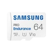 SAMSUNG Memóriakártya, PRO Endurance microSD kártya 64GB, CLASS 10, UHS-I (SDR104), + SD Adapter, R100/W30