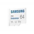SAMSUNG Memóriakártya, PRO Endurance microSD kártya 64GB, CLASS 10, UHS-I (SDR104), + SD Adapter, R100/W30