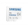 SAMSUNG Memóriakártya, PRO Endurance microSD kártya 64GB, CLASS 10, UHS-I (SDR104), + SD Adapter, R100/W30