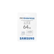SAMSUNG Memóriakártya, PRO Endurance microSD kártya 64GB, CLASS 10, UHS-I (SDR104), + SD Adapter, R100/W30