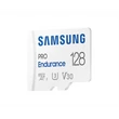 SAMSUNG Memóriakártya, PRO Endurance microSD kártya 128GB, CLASS 10, UHS-I (SDR104), + SD Adapter, R100/W40