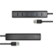 AXAGON HUE-SA7BP USB3.0 CHARGING HUB (Hétportos USB 3.0 hub gyors töltési támogatással. AC adapter a csomagban. Fekete)