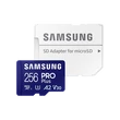 SAMSUNG Memóriakártya, PRO Plus microSDXC kártya 256GB, CLASS 10, UHS-I, U3, V30, A2, + Adapter, R180/W130
