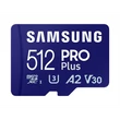 SAMSUNG Memóriakártya, PRO Plus + Reader microSDXC 512GB, CLASS 10, UHS-I, U3, V30, A2, R180/W130