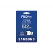 SAMSUNG Memóriakártya, PRO Plus + Reader microSDXC 512GB, CLASS 10, UHS-I, U3, V30, A2, R180/W130