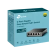 TP-LINK Switch 5x1000Mbps(4xPOE+), Easy Smart, TL-SG105MPE