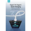 DEVIA USB TYPE-C - USB TYPE-C ADAT- ÉS TÖLTŐKÁBEL 1 M-ES VEZETÉKKEL - KINTONE SERIES TYPE-C TO TYPE-C CABLE - 60W, WHITE