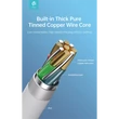 DEVIA USB TYPE-C - USB TYPE-C ADAT- ÉS TÖLTŐKÁBEL 1 M-ES VEZETÉKKEL - KINTONE SERIES TYPE-C TO TYPE-C CABLE - 60W, WHITE
