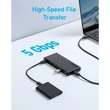 ANKER USB HUB 364 10-in-1, USB-C, Dual 4K HDMI, 2xUSB3.2, 1xLAN, 2xUSB2.0, SD kártyaolvasóval - A83A2G11