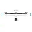 MULTIBRACKETS Asztali konzol (3 képernyős rögzítőkar), M VESA Desktopmount Triple Desk Clamp 15-24