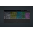 CORSAIR Vezetékes Billentyűzet Gaming, K55 RGB PRO, 6 programozható billentyű, Cseppálló, Csuklótámasz, US, fekete