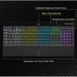 CORSAIR Vezetékes Billentyűzet Gaming, K55 RGB PRO, 6 programozható billentyű, Cseppálló, Csuklótámasz, US, fekete