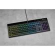 CORSAIR Vezetékes Billentyűzet Gaming, K55 RGB PRO, 6 programozható billentyű, Cseppálló, Csuklótámasz, US, fekete