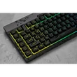 CORSAIR Vezetékes Billentyűzet Gaming, K55 RGB PRO, 6 programozható billentyű, Cseppálló, Csuklótámasz, US, fekete