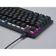 CORSAIR Vezetékes Billentyűzet Gaming, K60 PRO TKL RGB, Optical-Mechanical, Alumínium keret, US, fekete