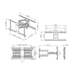 MULTIBRACKETS Fali konzol, M Universal Flexarm Pro 60 kg Heavy Duty Black (55-85