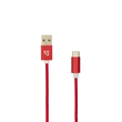 SBOX Kábel, CABLE USB Male -> TYPE-C Male 1.5 m Red
