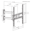 SBOX Fali konzol PLB-3644-2, WALL MOUNT (32-55