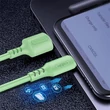 COLORWAY Kábel, USB to Type-C cable (soft silicone) 2.4A 1m green (CW-CBUC042-GR)