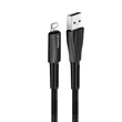 COLORWAY Kábel, USB - Apple Lightning (zinc alloy + led) 2.4A 1m black (CW-CBUL035-BK)