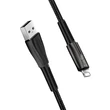 COLORWAY Kábel, USB - Apple Lightning (zinc alloy + led) 2.4A 1m black (CW-CBUL035-BK)