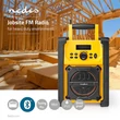 NEDIS RDFM3100YW hordozható FM rádió, bluetooth, rezgéscsillapítás, 15W, 20 FM állomás, 3,5 mm audióbemenet