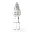 Nedis kézi mixer ,200 W ,5 sebességfokozat ,Turbófunkció ,2 dagasztóhorog / 2 habverő ,Szürke / Fehér