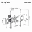Nedis LCD TV tartó konzol 3d, Minden Irányban Mozgatható, súly: 35 kg, Dönthető, Forgatható