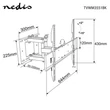 Nedis TVWM3551BK Szabadon Mozgatható Fali TV-tartókonzol (37