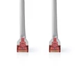 Nedis Cat6 patch kábel, szürke, aranyozott érintkezők, 10/100/1000 Mbit/s, hossz 0.5m, CCGL85220GY05