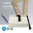 Nedis papírvágó ,Maximális vágási méret: 210 x 297 mm ,Penge típusa: Fém ,Fém ,Fekete / Fehér