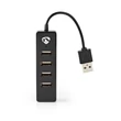 Nedis 4 portos USB2.0 HUB, UHUBU2420BK