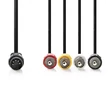 Nedis CAGL20400BK10 DIN audio kábel, DIN 5 tűs dugó - 4x RCA dugó, 0,20m