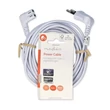 Nedis CEGL11055WT30 tápkábel, Euro Férfi | IEC-320-C7 | Szögletes | szögben balra | Nikkelezett | 3,00 m | Fehér | PVC |