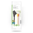 Nedis CVGP31130BK10 SCART kábel, 3x RCA férfi, Nikkelezett, Kapcsolható, 480p, 1,00 m, kerek, PVC, Fekete