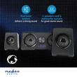 Nedis GSPR21022BK hangszóró készlet, csatornák: 2.2, USB tápellátás, 3,5 mm Férfi, 48 W, LED, Hangerőszabályozó