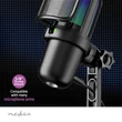 NEDIS GSMIC210BK RGB streaming asztali mikrofon, Használható: Asztali / Notebook, USB Type-A,  Be/Ki kapcsoló, szűrő