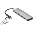 SANDBERG Hub és elosztó, USB-C/A to 4xUSB 3.0 Hub