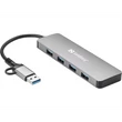 SANDBERG Hub és elosztó, USB-C/A to 4xUSB 3.0 Hub
