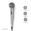 NEDIS MPWD45GY vezetékes mikrofon,Kardioid Levehető kábel 5,00 m 80 Hz - 13 kHz 600 Ohm -72 dB Be/Ki kapcs.fém ezüst