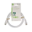 Nedis CSGL40000WT15 koax kábel, IEC (koaxiális) dugó IEC (koaxiális) hüvely Nikkelezett 90 dB 75 Ohm Dupla árny. 150m