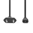 Nedis táp kábel IEC-320-C1, 2 x 0.75 mm˛, hossz 2m, CEGL11060BK20