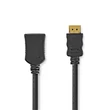 Nedis ultra HD HDMI hosszabbító kábel CVGL34096BK20, HDMI dugó - aljzat, 4K@60Hz | ARC | 10,2 Gbps | 2,00 m