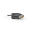 Nedis CAGB22940BK 3,5mm sztereo jack dugó - 2x RCA aljzat