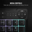 CORSAIR Vezetékes Billentyűzet Gaming, K55 CORE RGB, Médiavezérlő gombok, Cseppálló, US, fekete